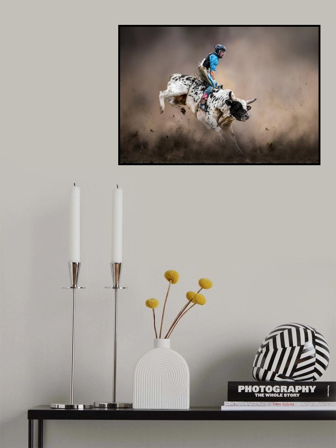 Bull Riding Poster och Canvastavla