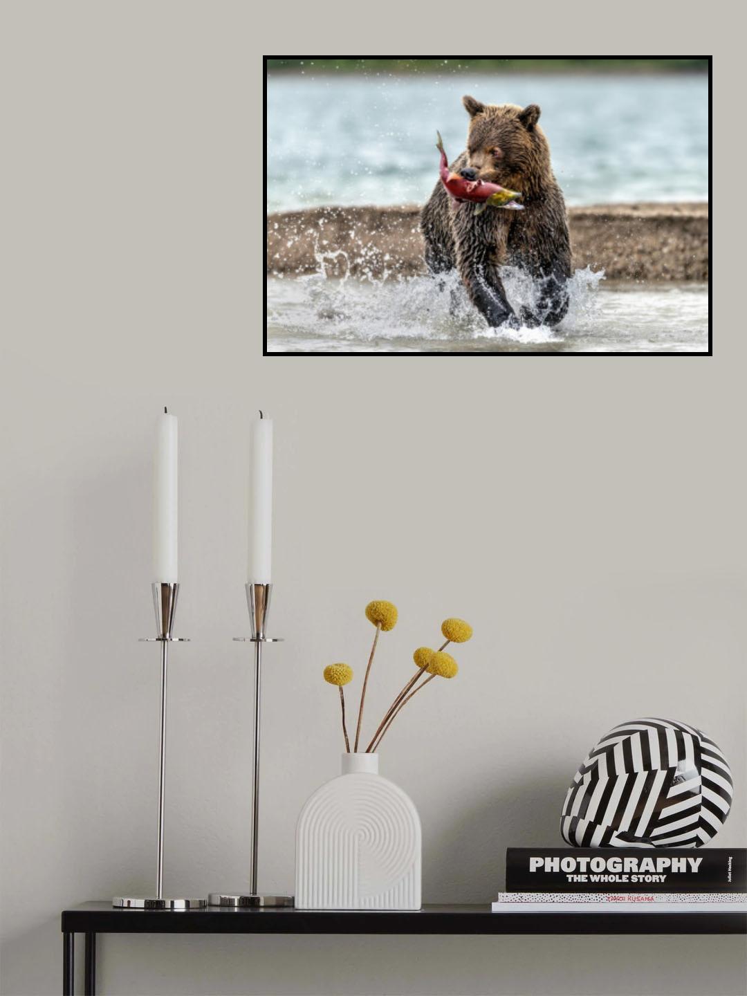Fishing and running Poster och Canvastavla
