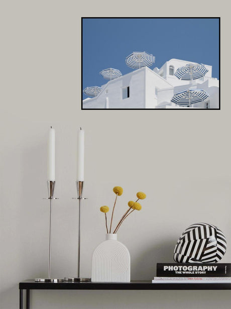 Blue and white Poster och Canvastavla
