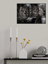 Two brothers in a slum in Juba - South Sudan Poster och Canvastavla