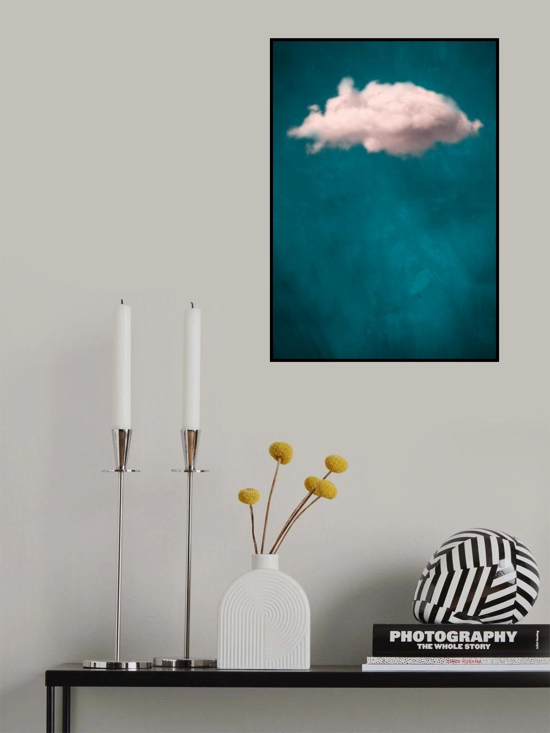 Teal / Blush Cloud No 1 Poster och Canvastavla