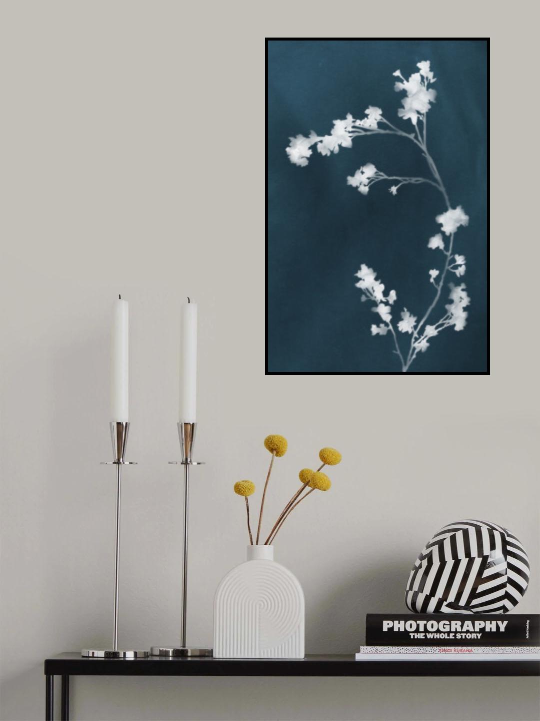 Monograph Blue Flowers Poster och Canvastavla