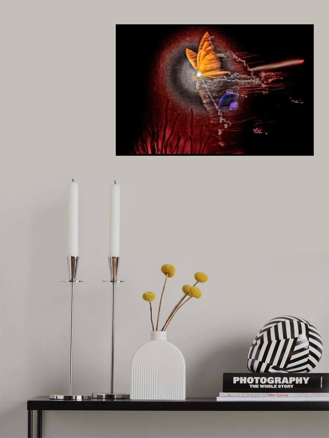 New Year Butterfly Poster och Canvastavla