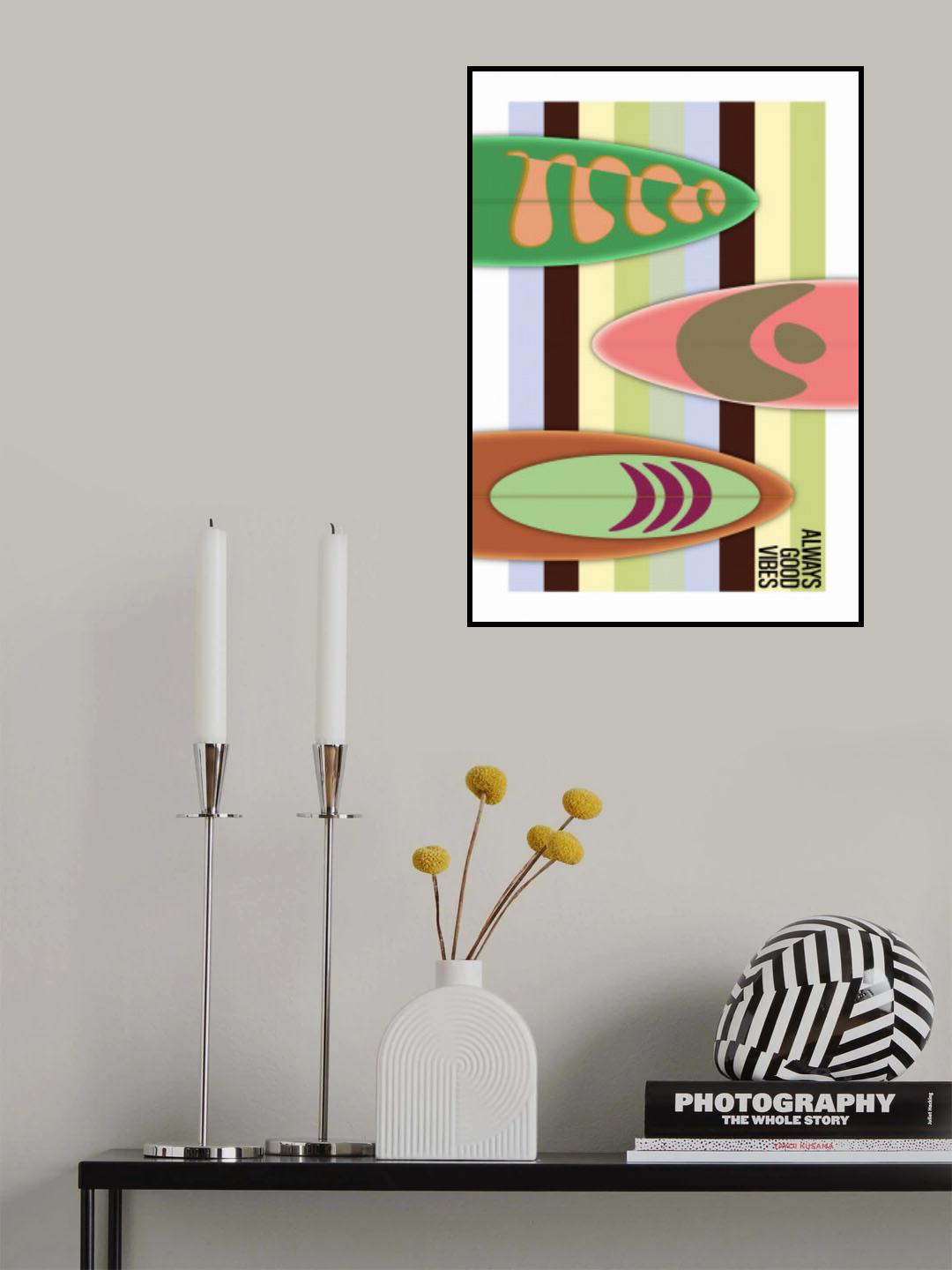 Always Good Vibes Green Poster och Canvastavla