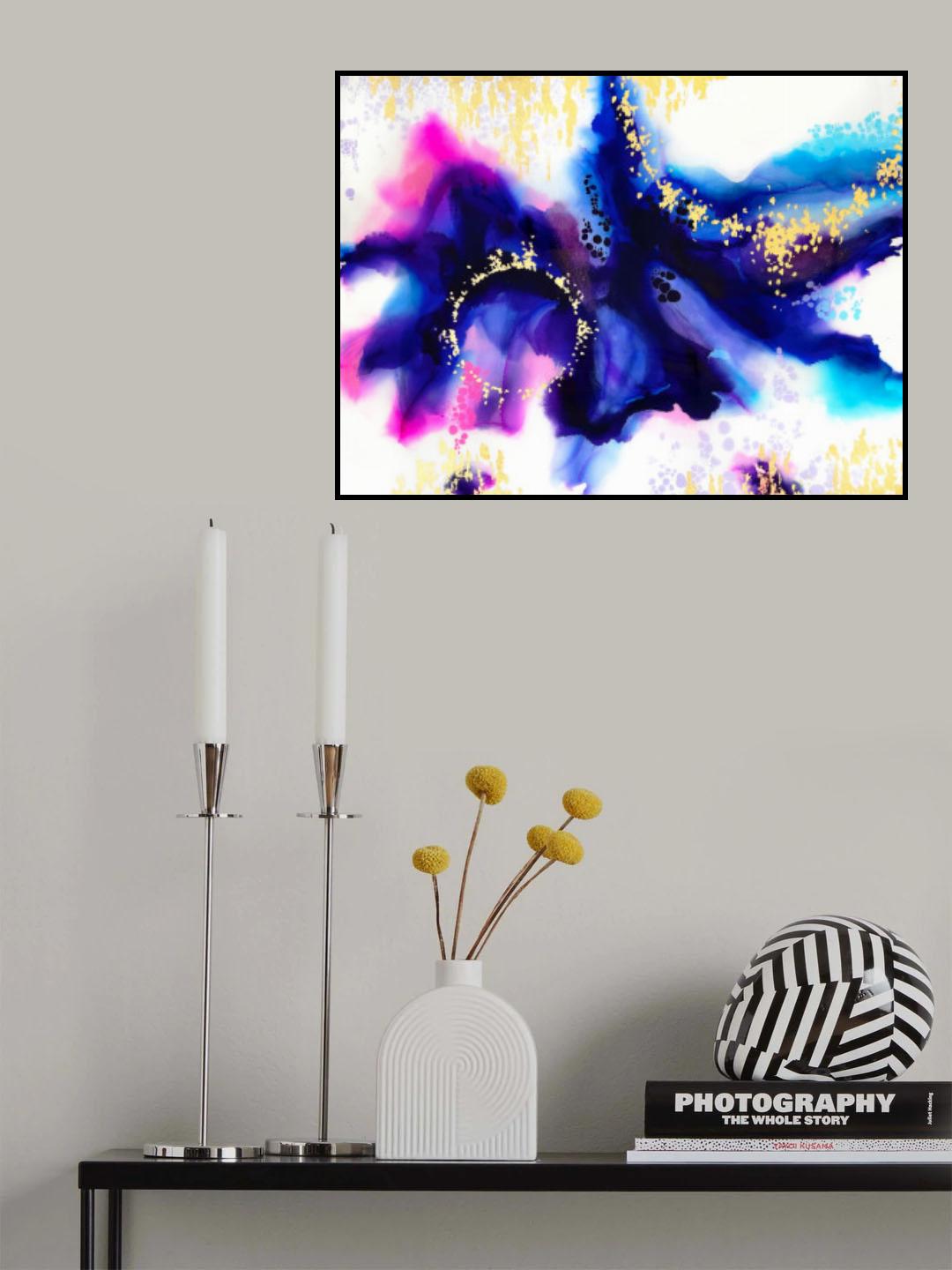 Purple Ink Blot Poster och Canvastavla