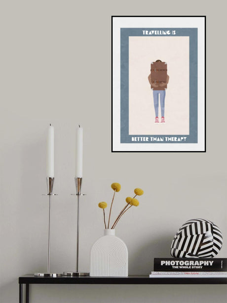 Travelling is better than therapy Poster och Canvastavla