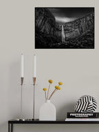 Svartifoss Waterfall Poster och Canvastavla