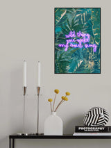 Neon Jungle Typography Poster och Canvastavla