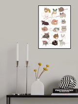 Mice In Glasses Poster och Canvastavla