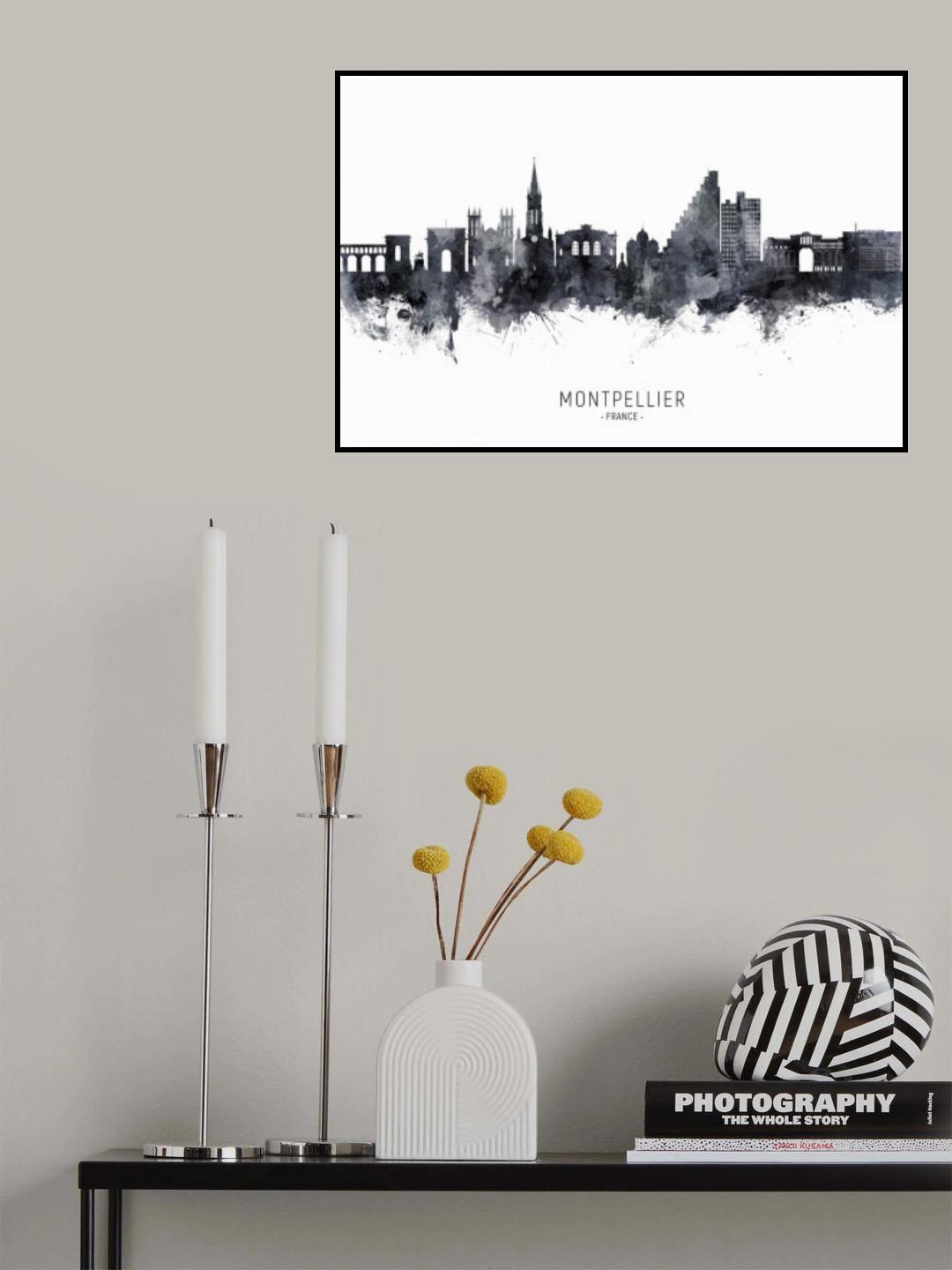 Montpellier France Skyline Poster och Canvastavla