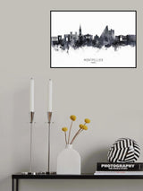 Montpellier France Skyline Poster och Canvastavla