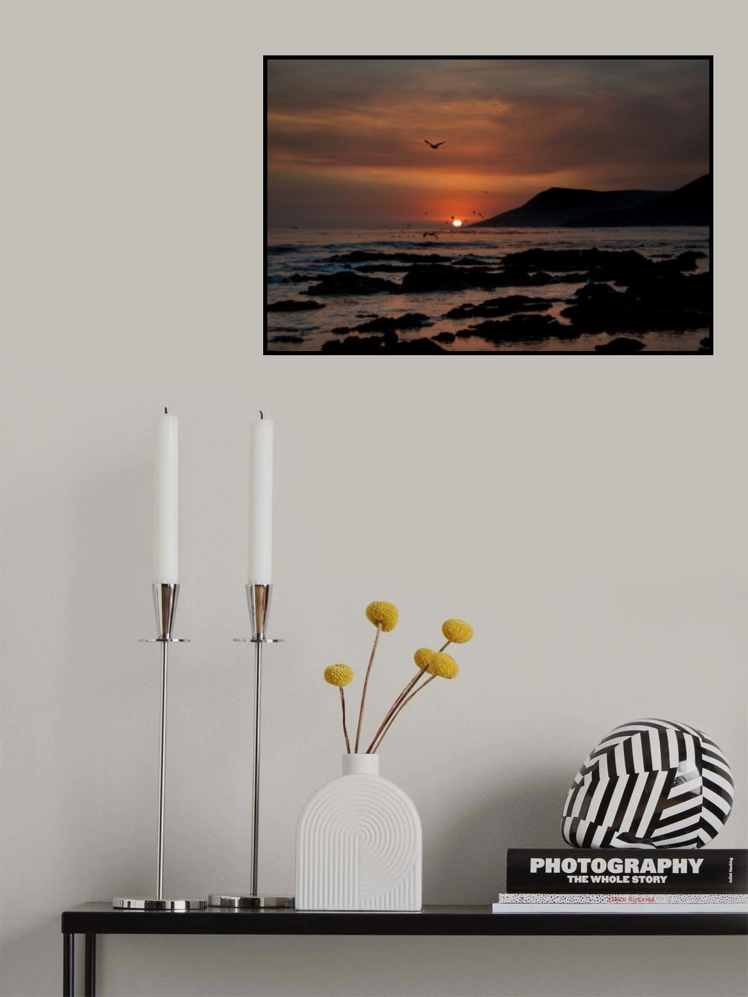 Orange Sunset Poster och Canvastavla