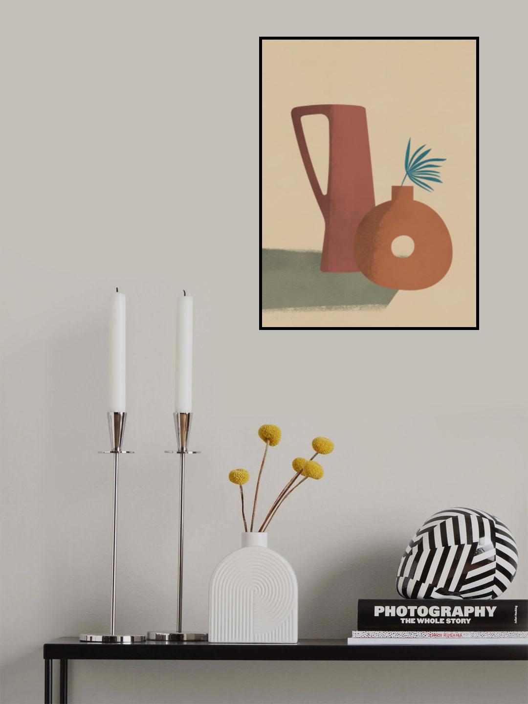 Earth Clay Vase Composition Poster och Canvastavla