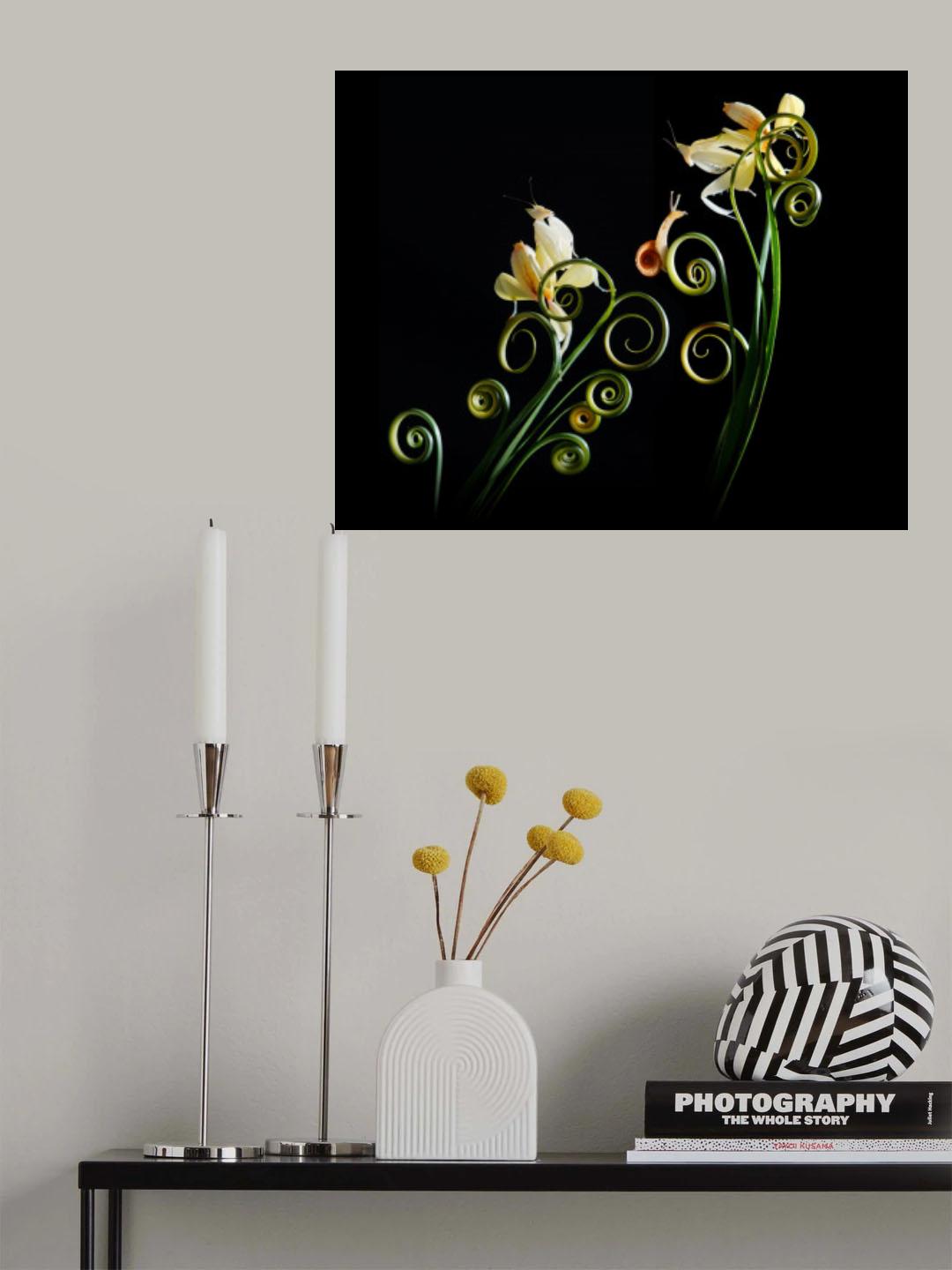 Yellow Orchid Mantis Poster och Canvastavla