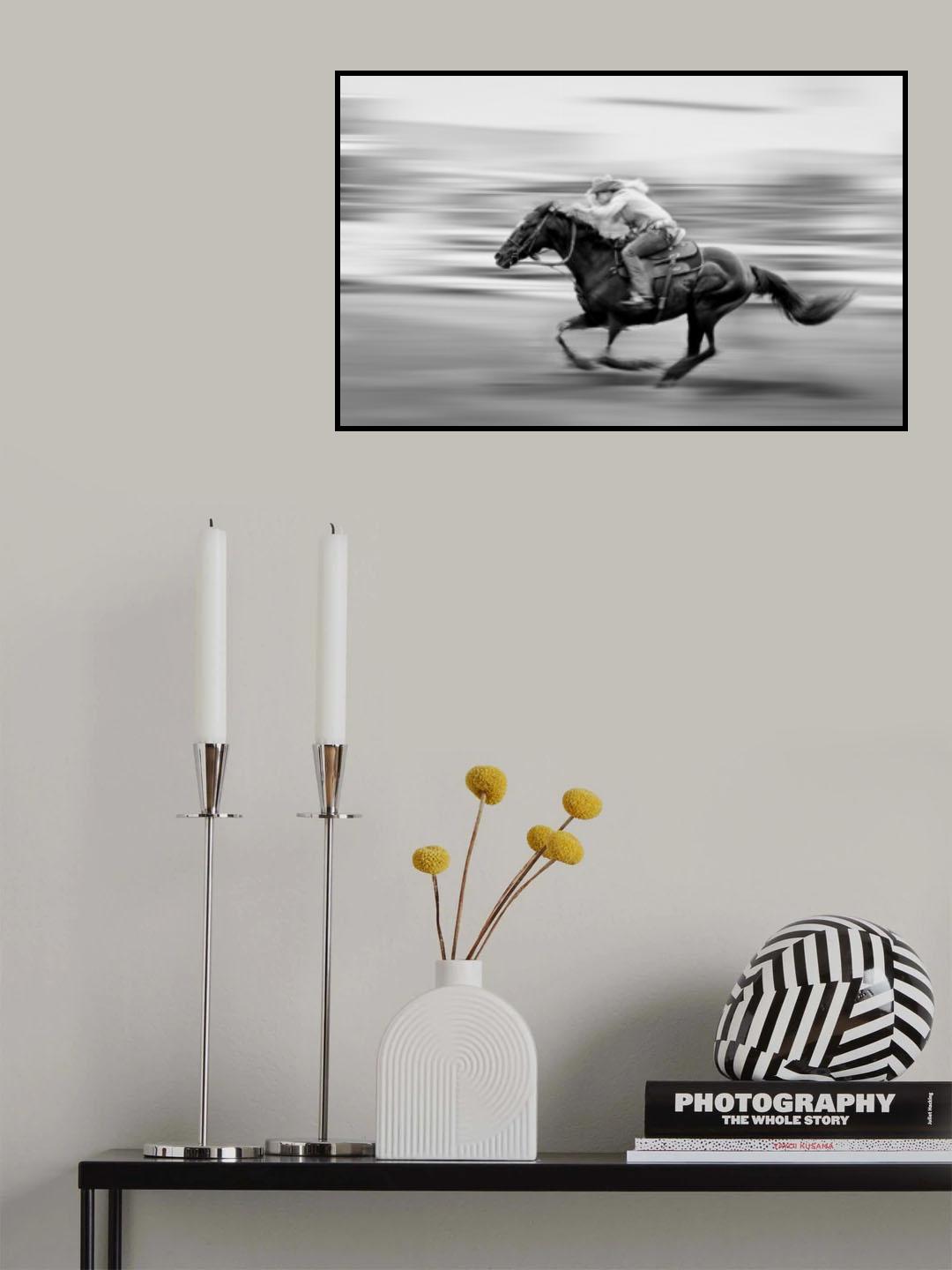 Horse Racing Poster och Canvastavla