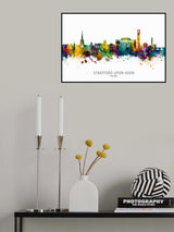 Stratford-upon-Avon England Skyline Poster och Canvastavla