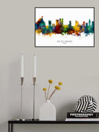 Rio de Janeiro Brazil Skyline Poster och Canvastavla