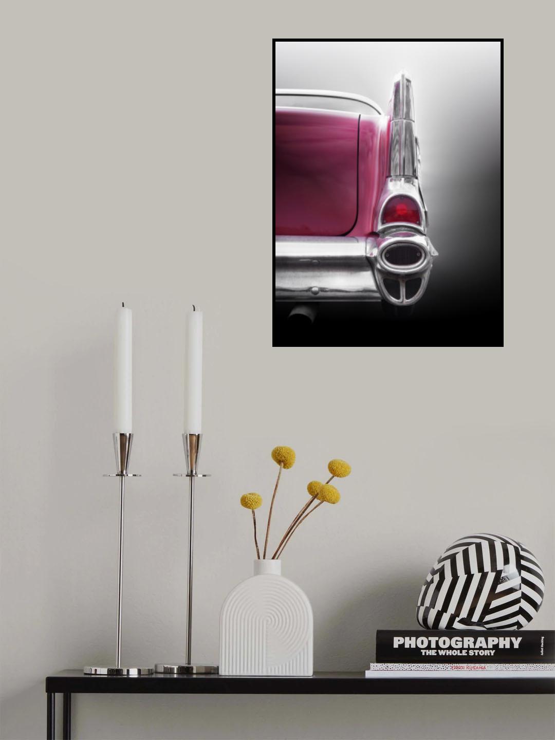 American classic car Bel Air 1957 Tail fin Poster och Canvastavla