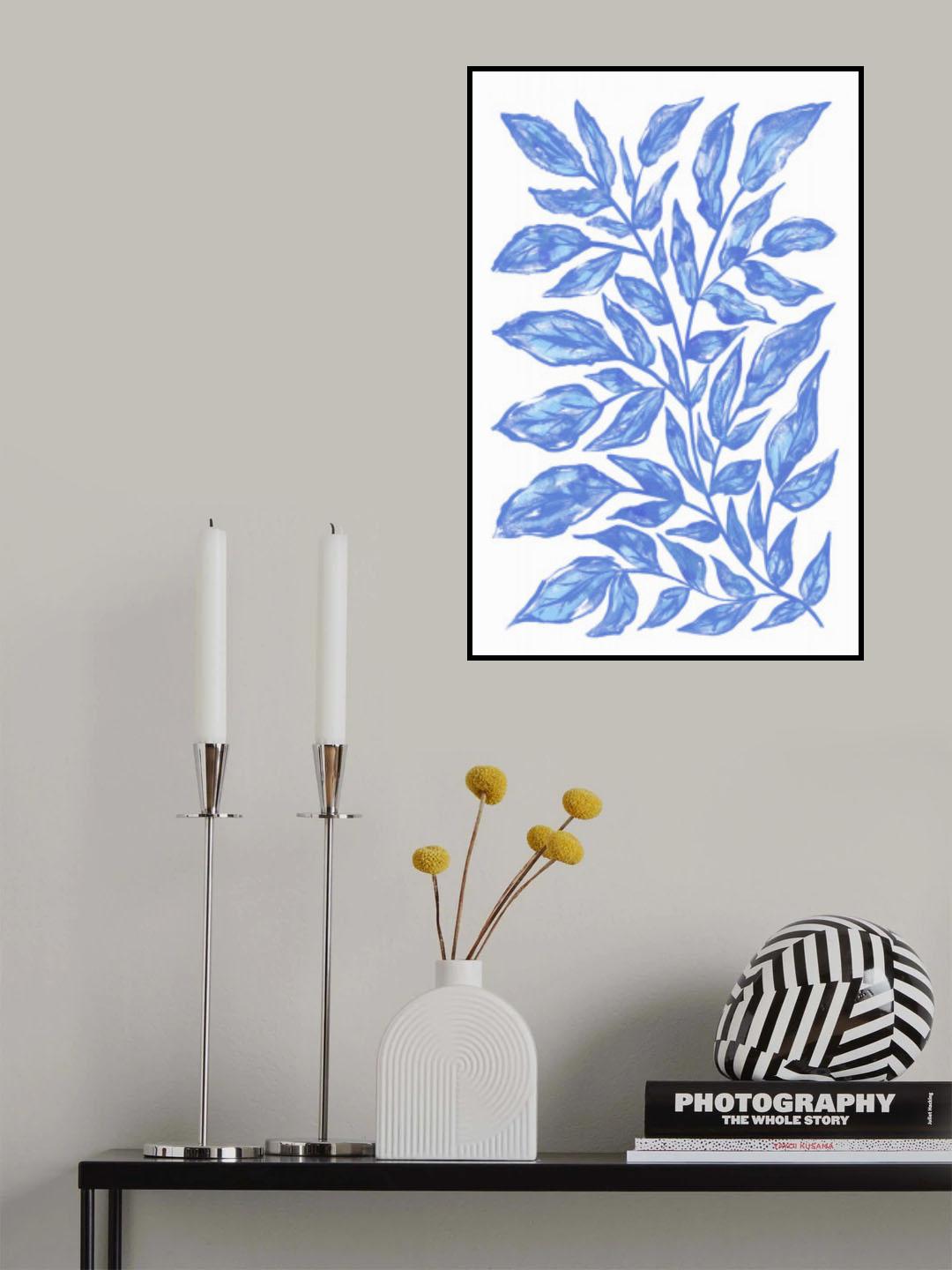Blue Twigs Poster och Canvastavla