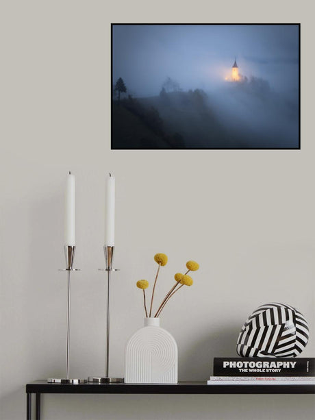 Church in the fog Poster och Canvastavla