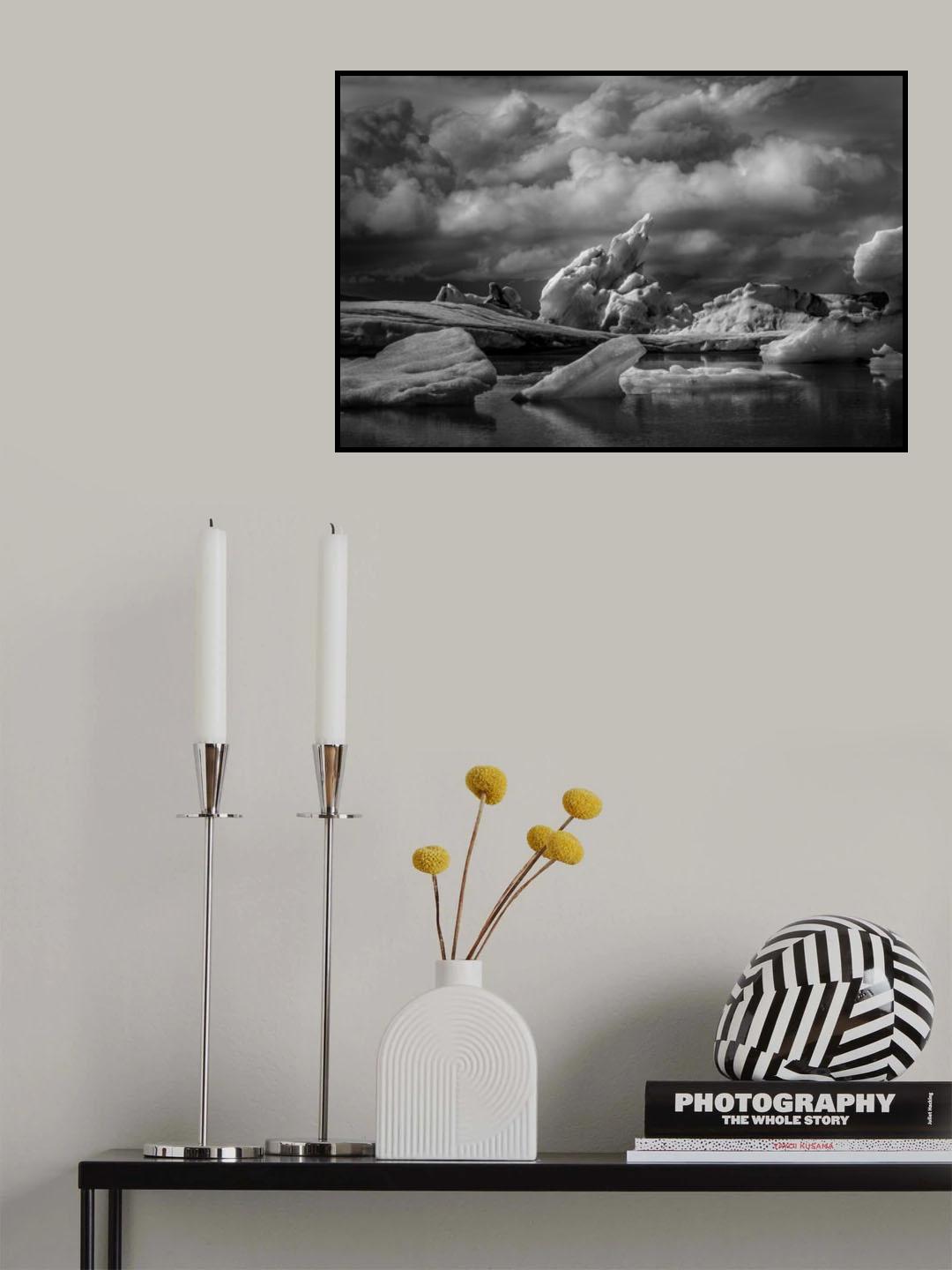 Silent ships upon a frozen sea. Poster och Canvastavla
