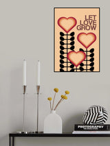 Let Love Grow Cream Poster och Canvastavla