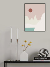 Minimal Landscape In White Poster och Canvastavla
