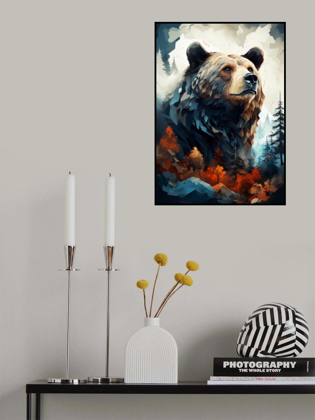 Bear animal art #bear Poster och Canvastavla