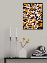 Liquid Yellow Pattern Poster och Canvastavla