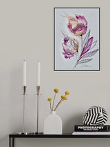 Mandala Floral (magenta) Poster och Canvastavla