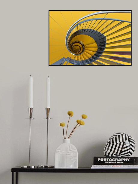 Yellow swirl Poster och Canvastavla