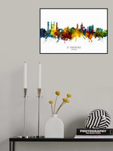St Andrews Scotland Skyline Poster och Canvastavla