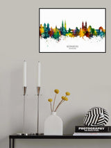 Nürnberg Germany Skyline Poster och Canvastavla
