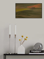 Leaning against each other in the morning Mist Poster och Canvastavla