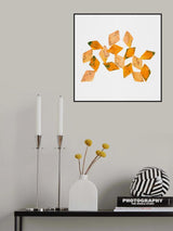 Diamonds Connected Polka Dotstan Orange Green 2 Poster och Canvastavla