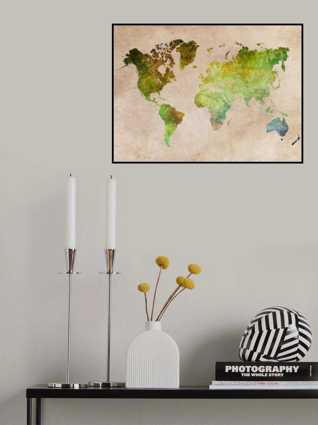 World map 1 Poster och Canvastavla