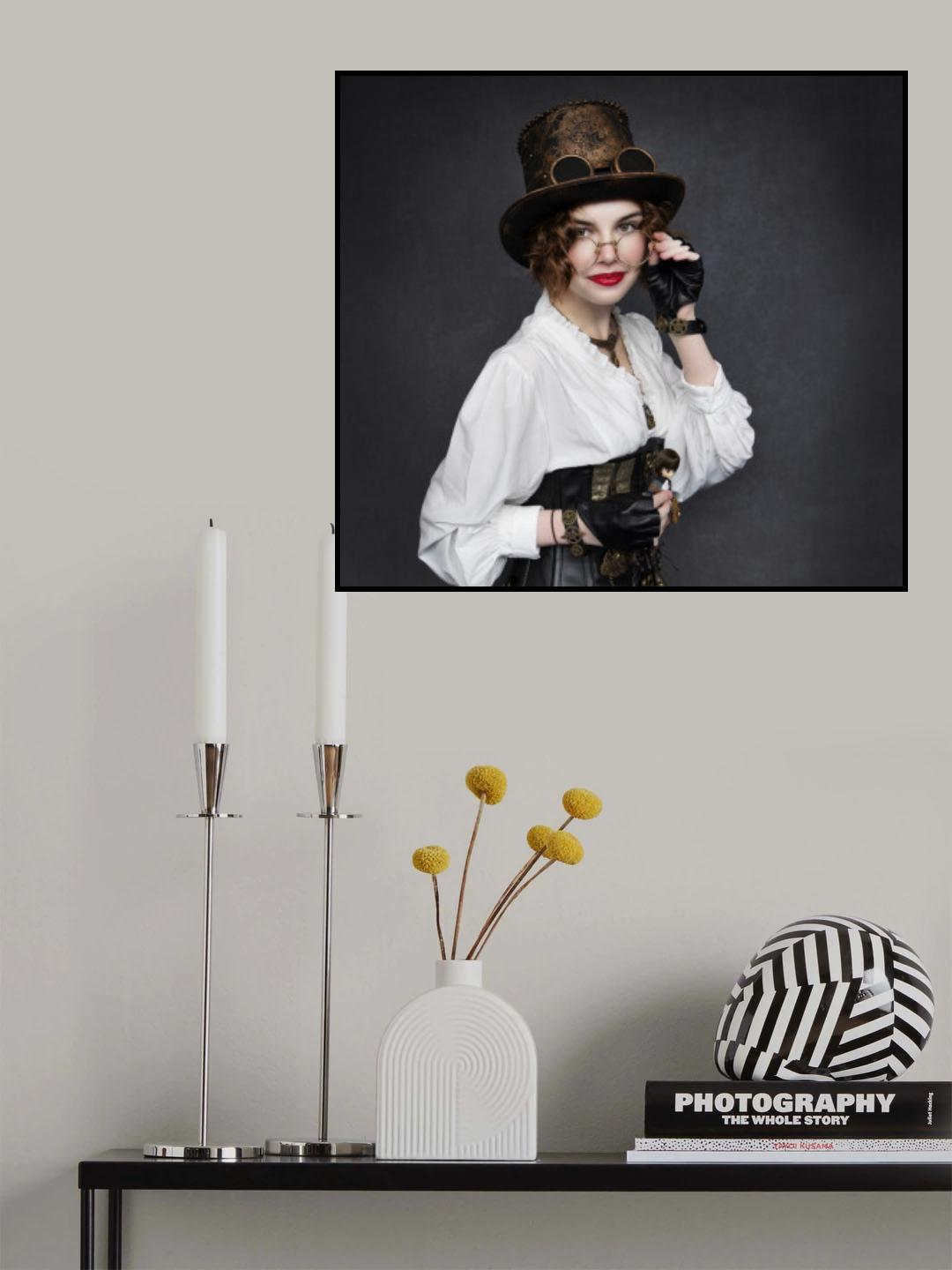 Steampunk Glamour Poster och Canvastavla