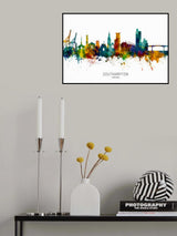 Southampton England Skyline Poster och Canvastavla