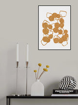 Copper Glitter Shapes Chain Poster och Canvastavla