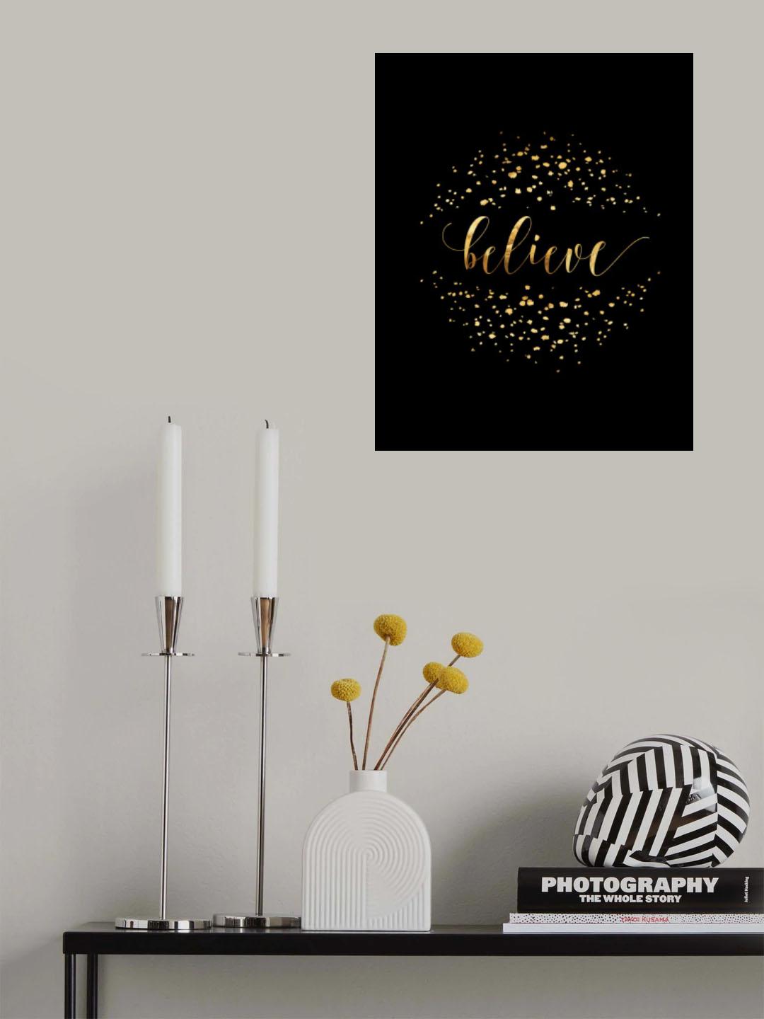 Believe in modern calligraphy Poster och Canvastavla