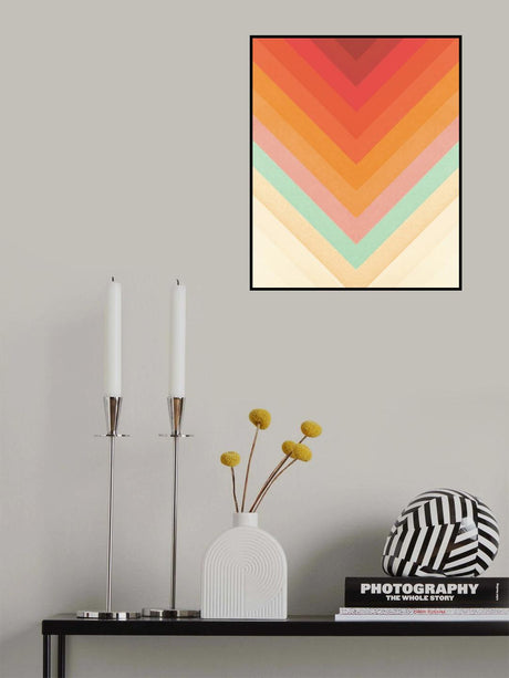Rainbow Chevrons Poster och Canvastavla