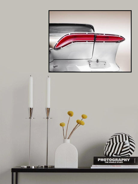 US classic car 1958 taillight abstract Poster och Canvastavla