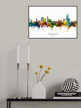 Montevideo Skyline Uruguay Poster och Canvastavla