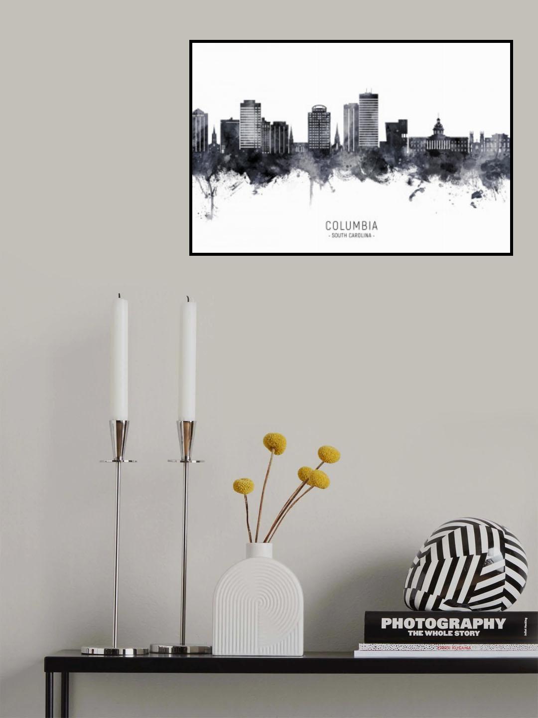 Columbia South Carolina Skyline Poster och Canvastavla