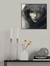 Black Ink Woman 2 Poster och Canvastavla