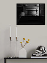 A man walking into the corridor Poster och Canvastavla