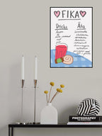 Fika Poster och Canvastavla