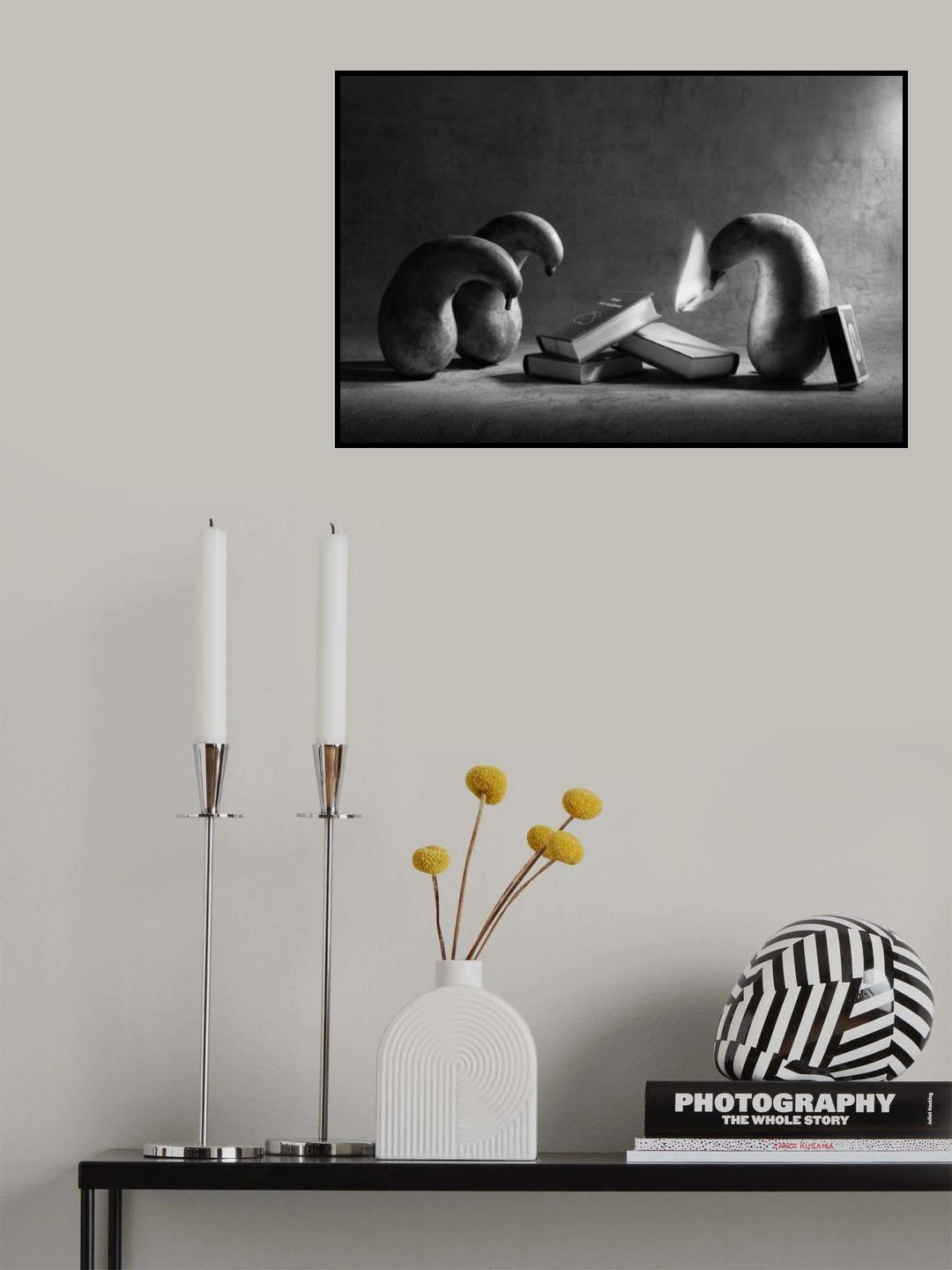 Let's burn the cookbooks in memory of all eaten pears... Poster och Canvastavla