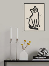 Line Art Cat Drawing 6 Poster och Canvastavla