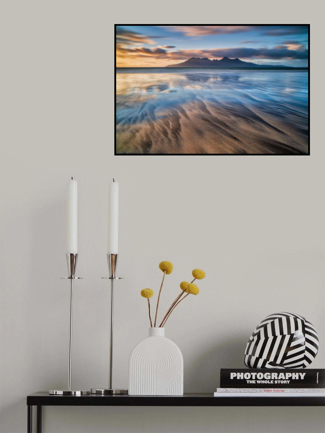 The golden hour at Laig Bay Poster och Canvastavla